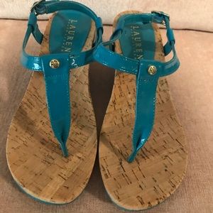Size 5 1/2 Blue Ralph Lauren heels.